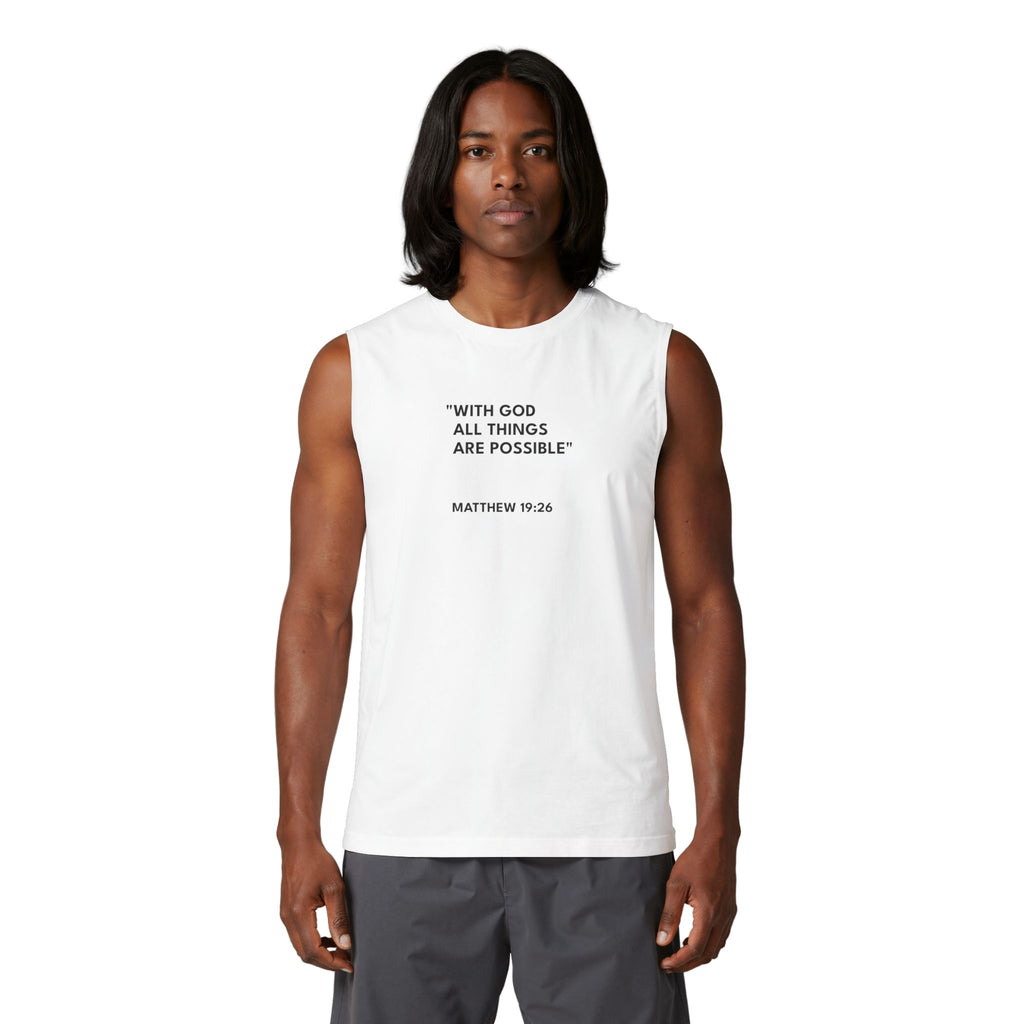 Unisex Muscle Tank Matthew 19:26