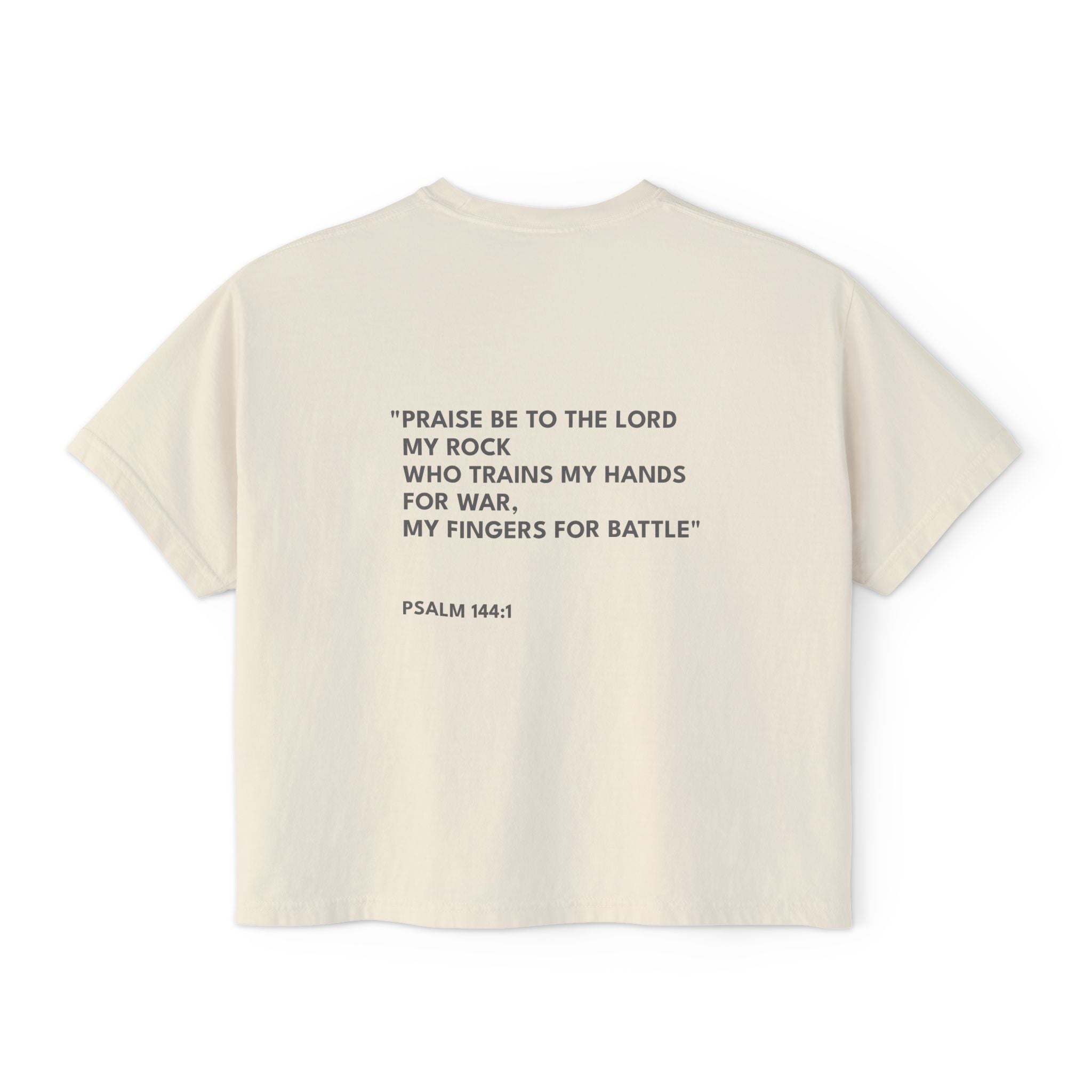 Psalm 144:1 Women's Logo Boxy Tee