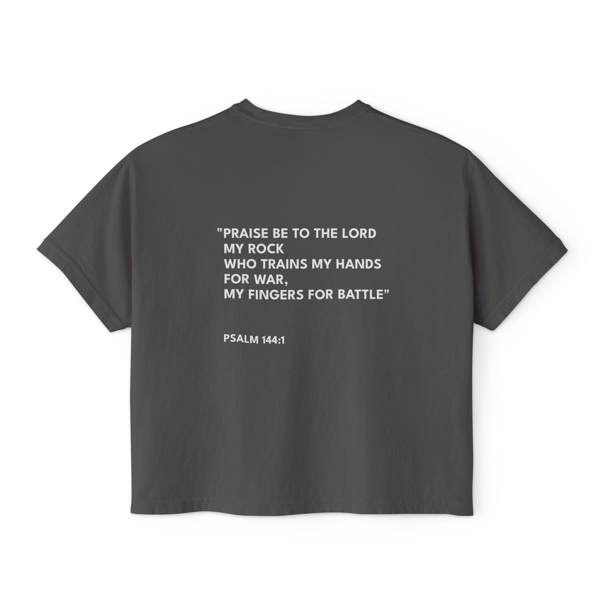Psalm 144:1 Women's Logo Boxy Tee