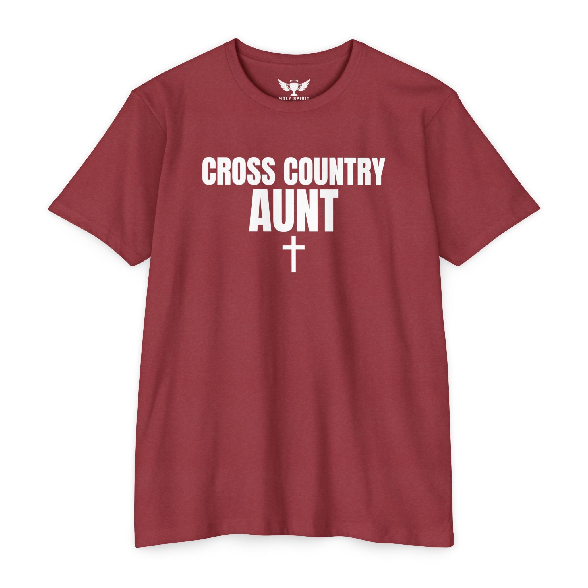 Cross Country Aunt T-Shirt — Custom Name & Number Sports Tee