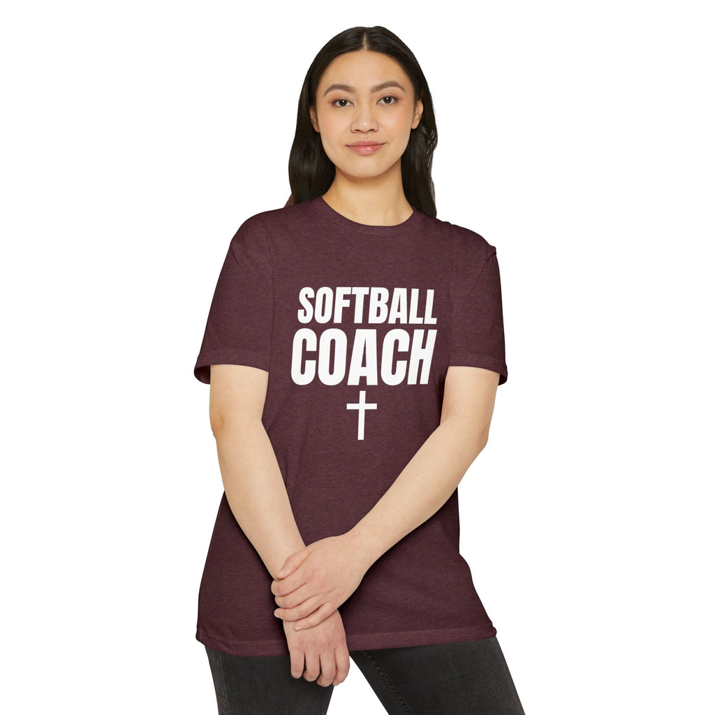 Softball Coach T-Shirt – Custom Back Name & Number