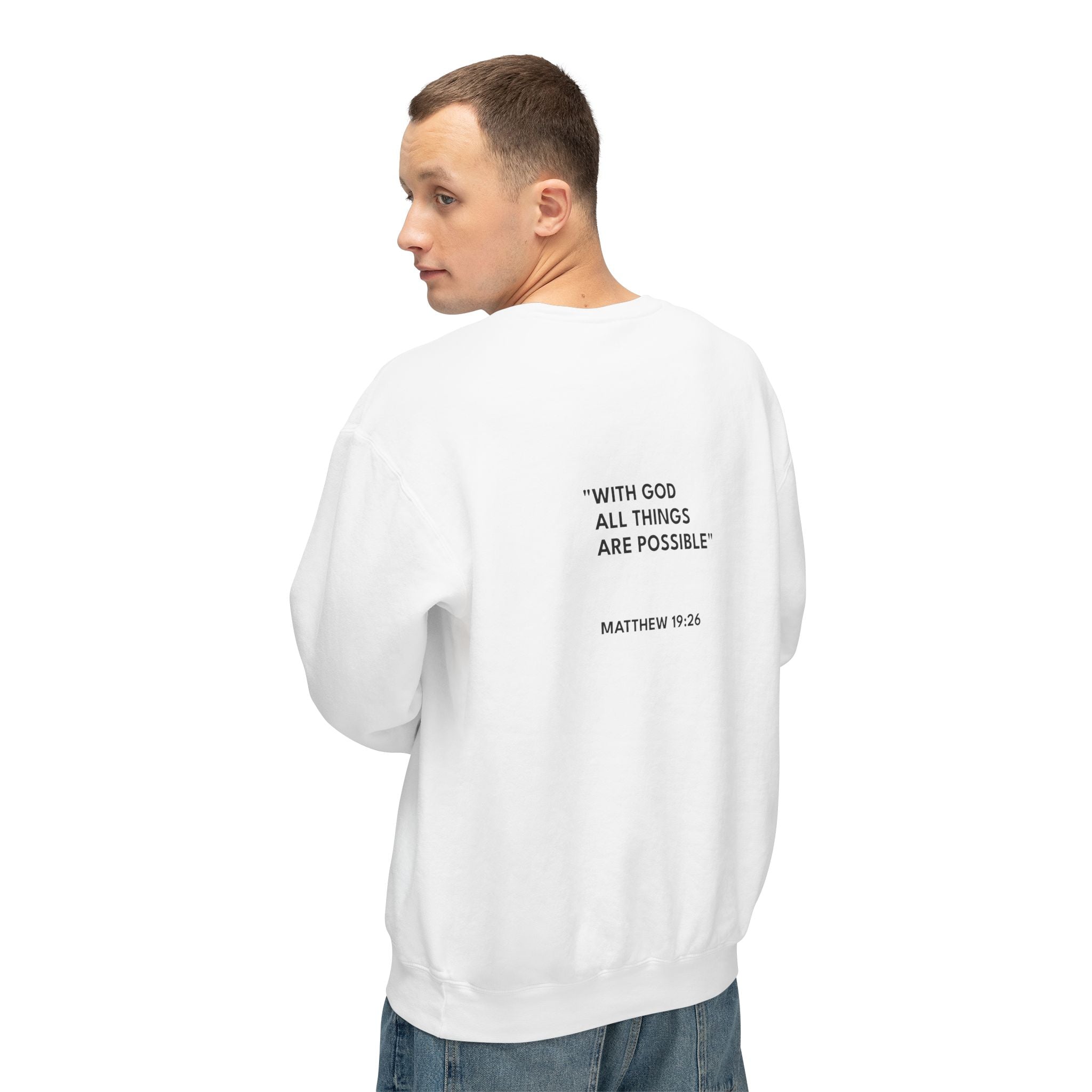 Matthew 19:26 Logo Crewneck Sweatshirt