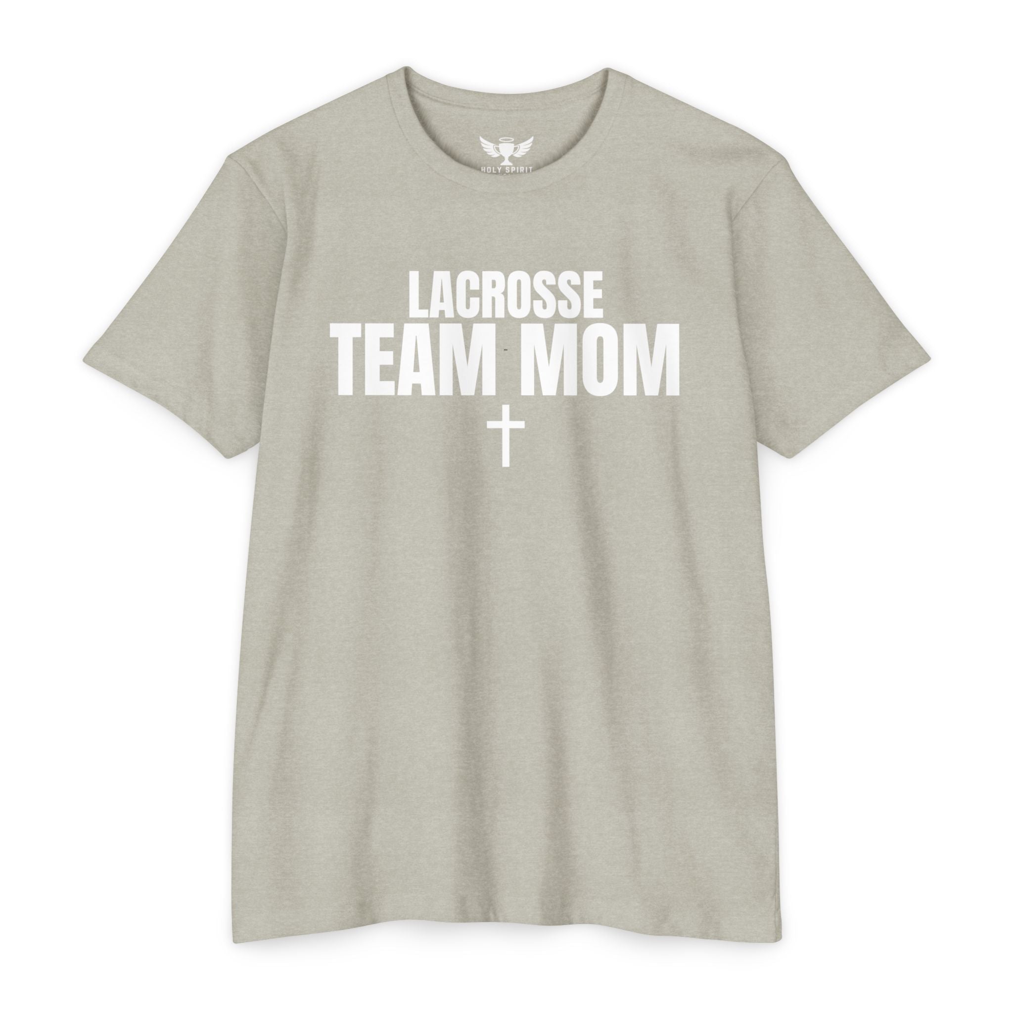 Lacrosse Team Mom T-Shirt — Custom Name & Number Sports Tee