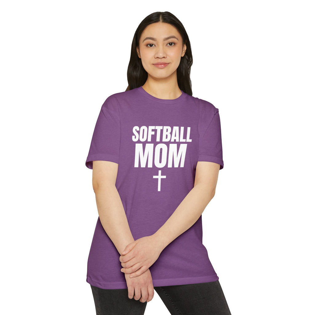 Softball Mom T-Shirt — Custom Back Name & Number