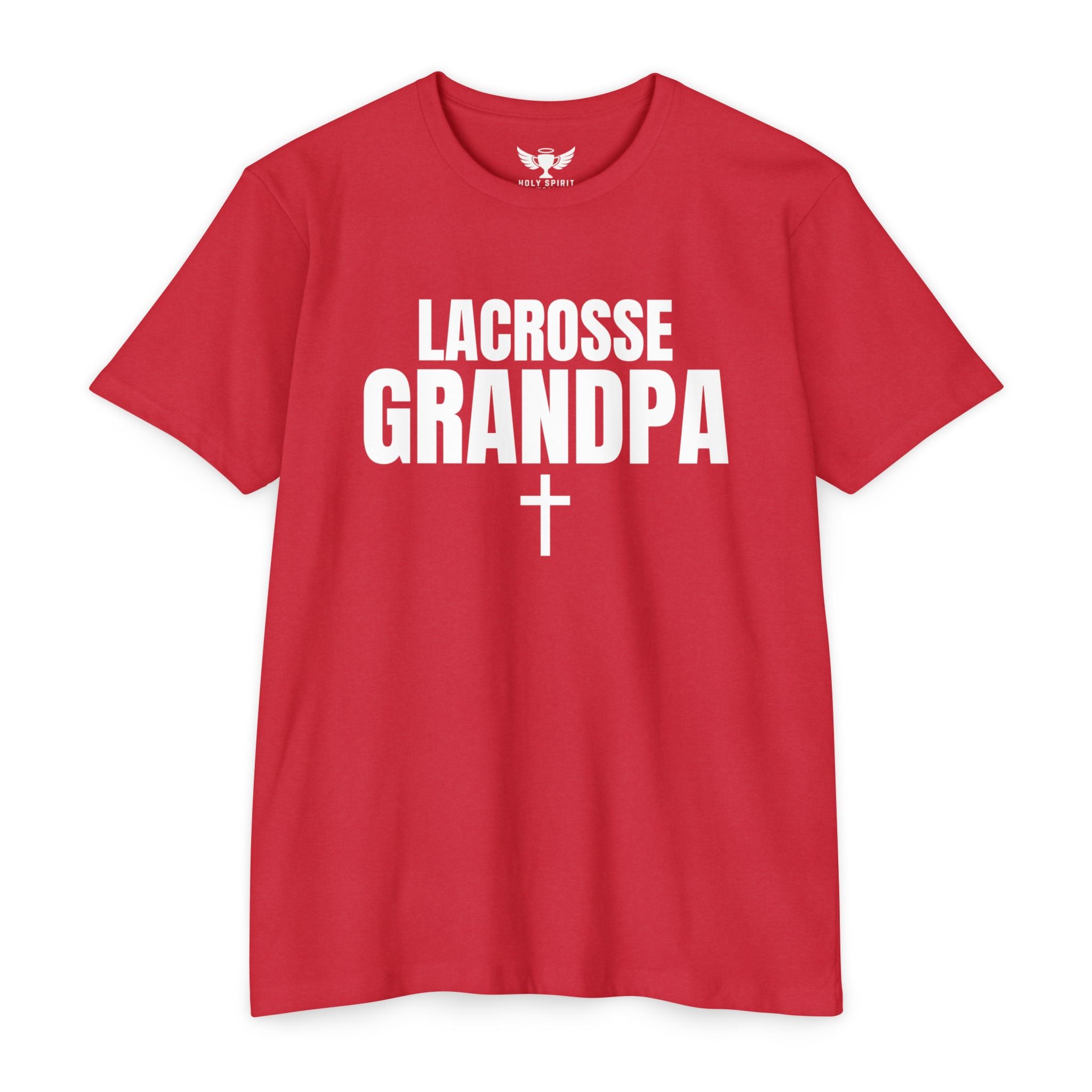 Lacrosse Grandpa T-Shirt — Custom Name & Number Sports Tee
