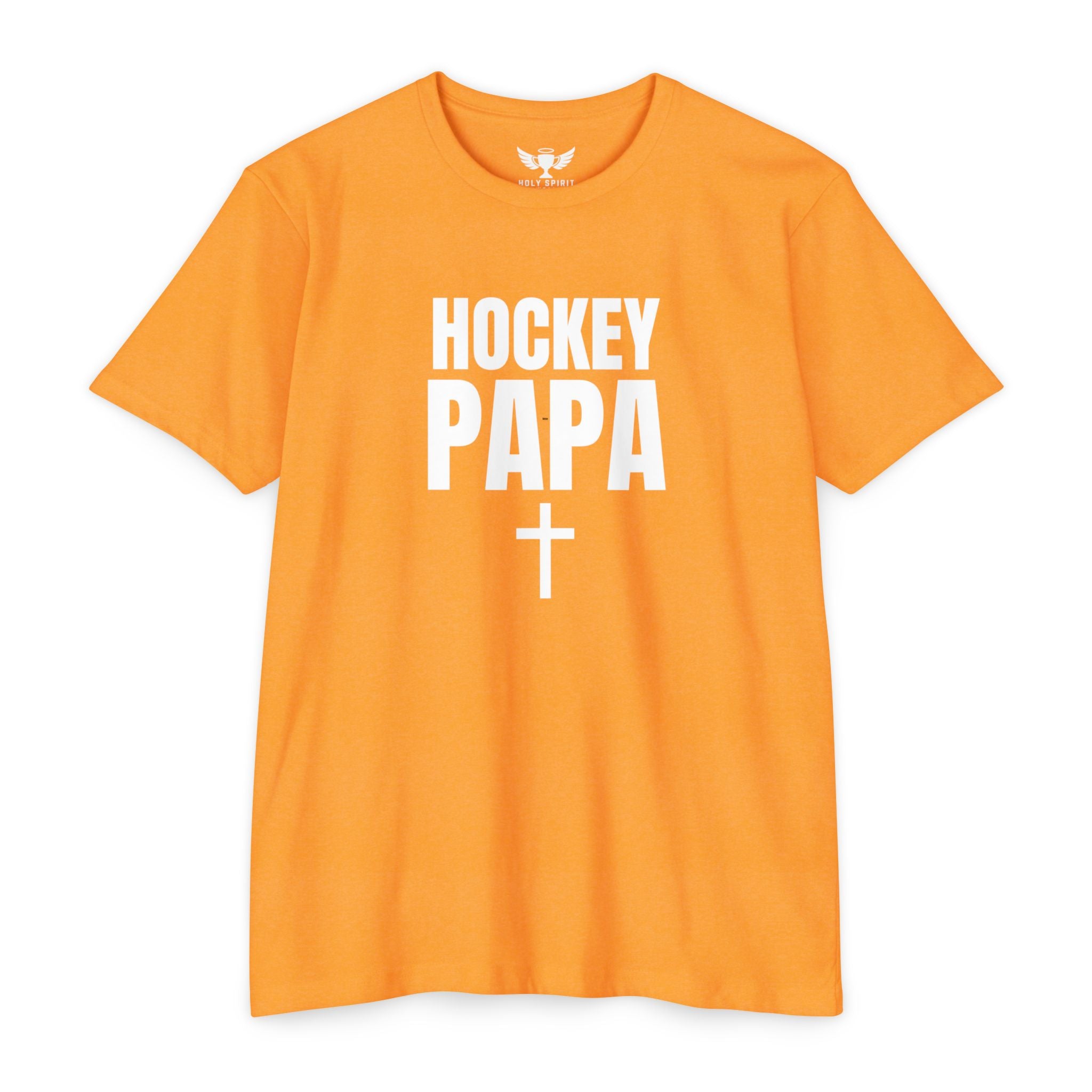 Hockey Papa T-Shirt — Custom Name & Number Sports Tee