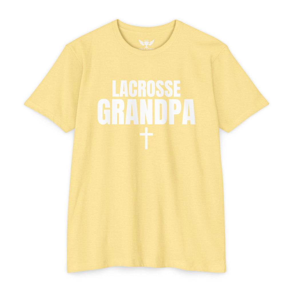 Lacrosse Grandpa T-Shirt — Custom Name & Number Sports Tee