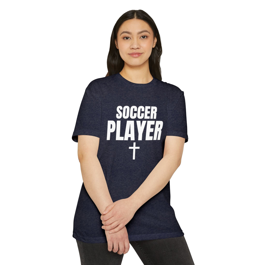 Soccer Player T-Shirt — Custom Name & Number Sports Tee