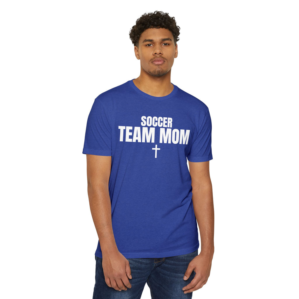 Soccer Team Mom T‑Shirt — Custom Name & Number Sports Tee