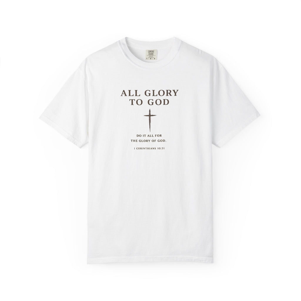 All Glory To God - Blank Back Tee — Faith-Based Athletic T-Shirt