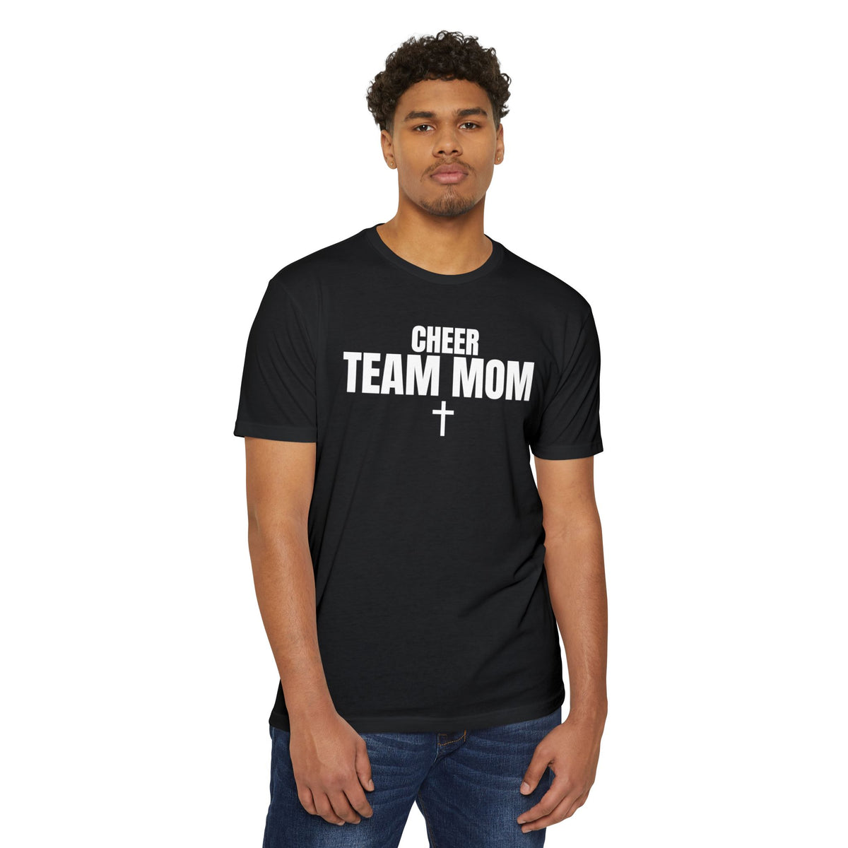 Cheer Team Mom T-Shirt — Personalized Back Number and Name