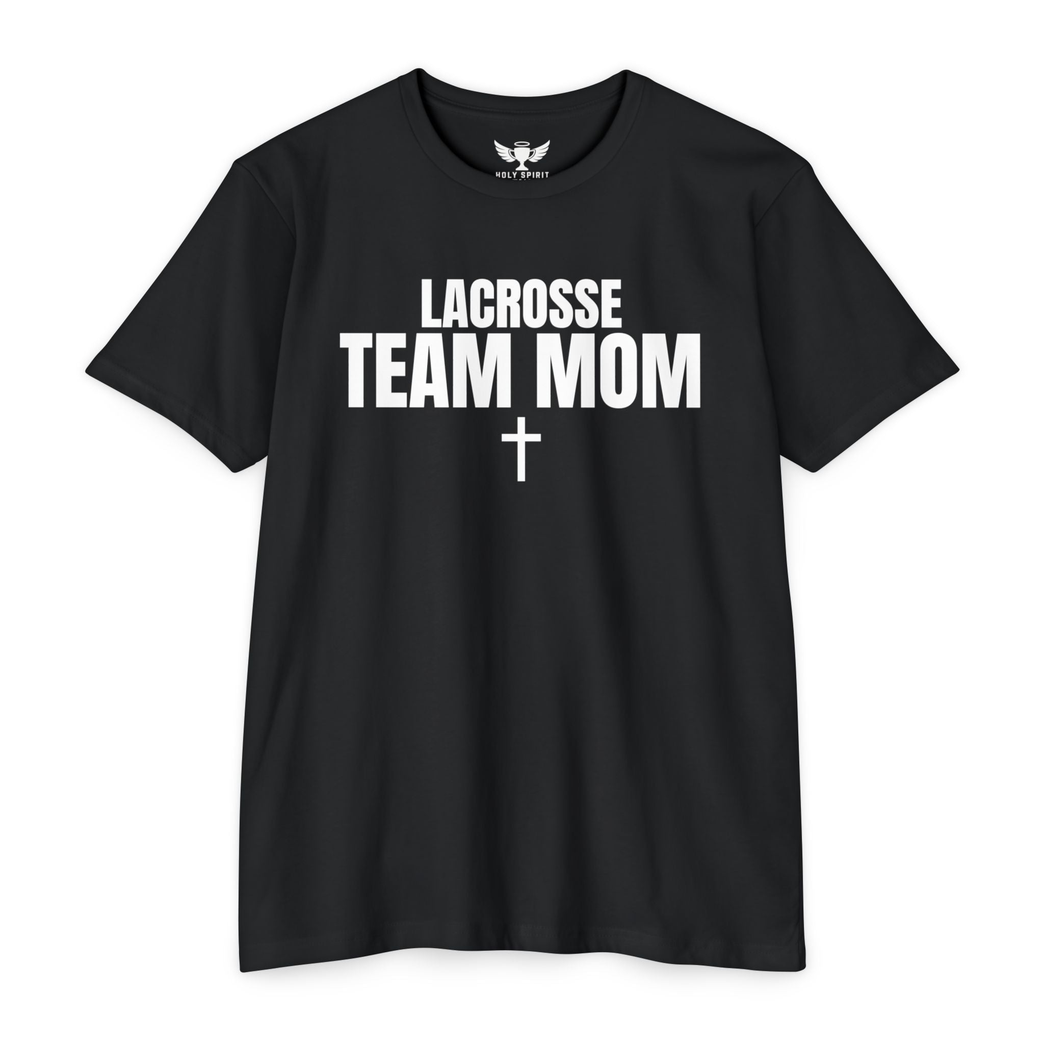 Lacrosse Team Mom T-Shirt — Custom Name & Number Sports Tee
