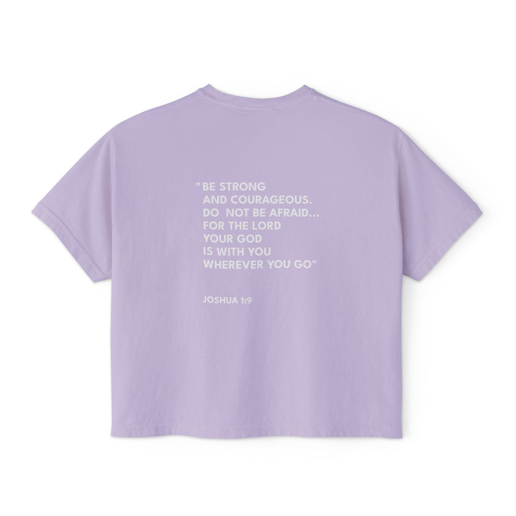 Joshua 1:9 Women's Logo Boxy Tee