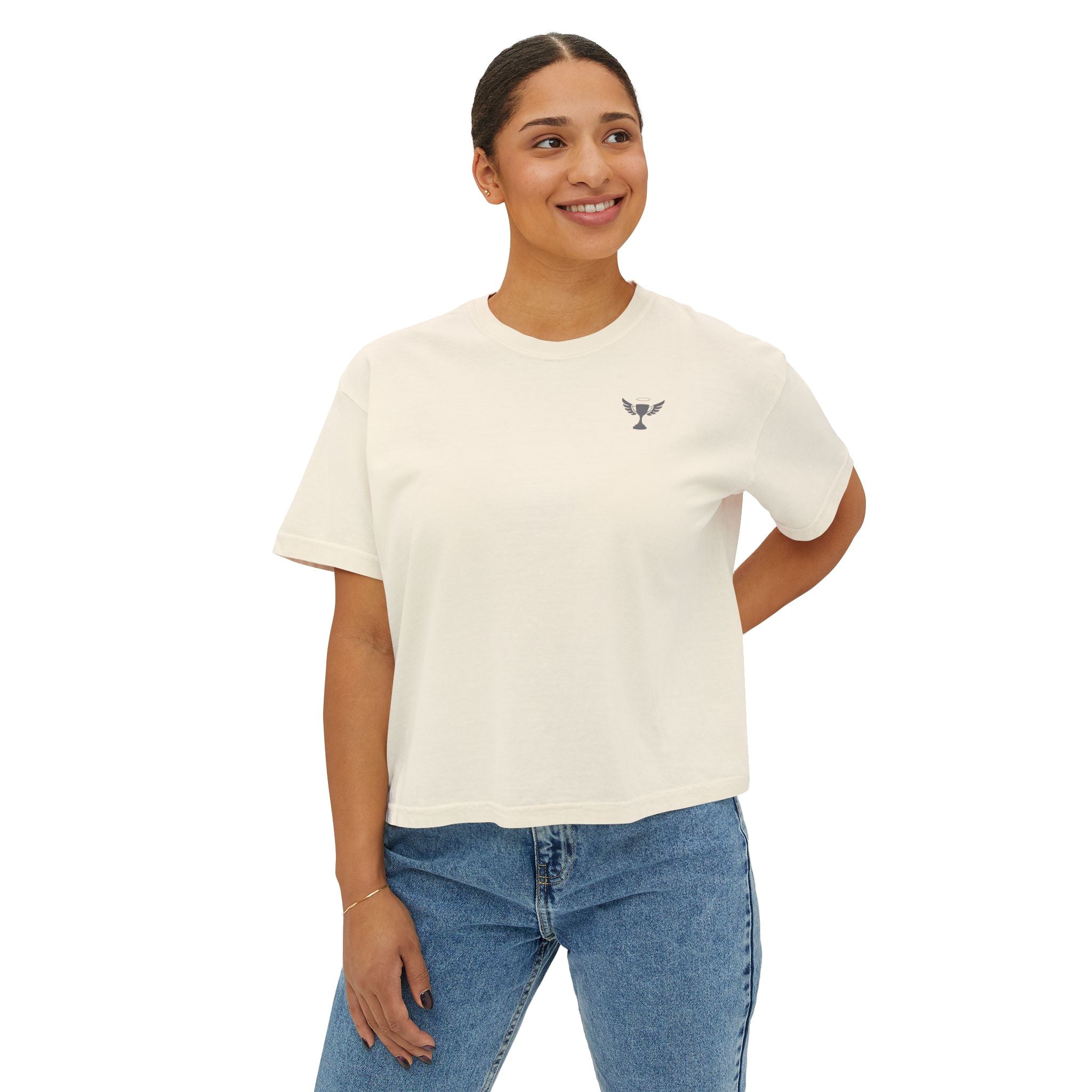 Philippians 4:13 Women's Logo Boxy Tee