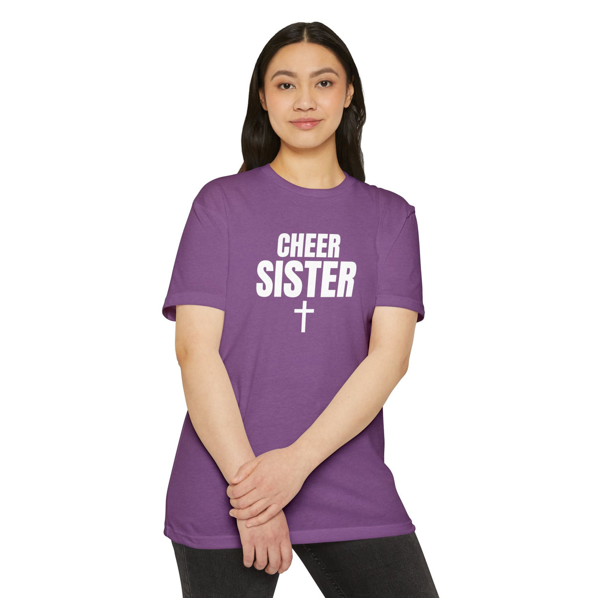 Cheer Sister T-Shirt — Personalized Back Name and Number