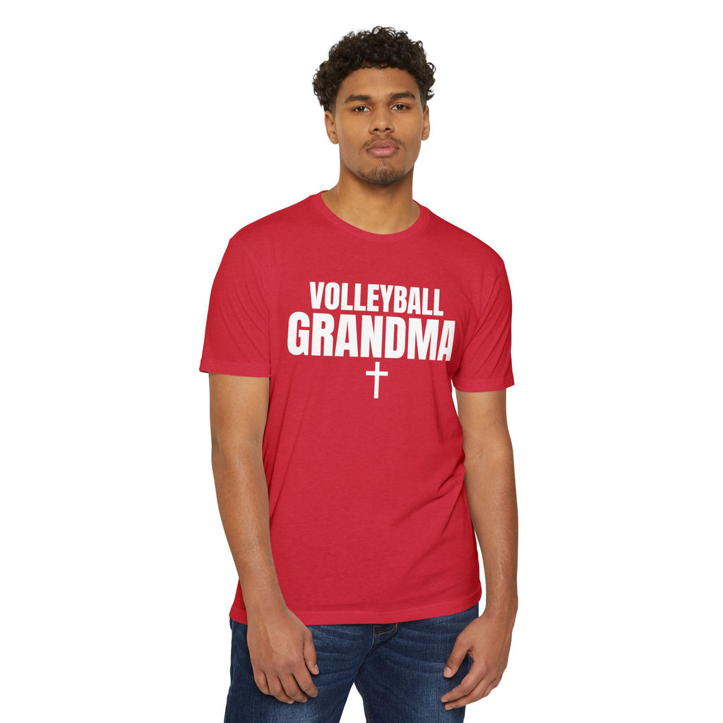 Volleyball Grandma T-Shirt — Custom Name & Number Sports Tee