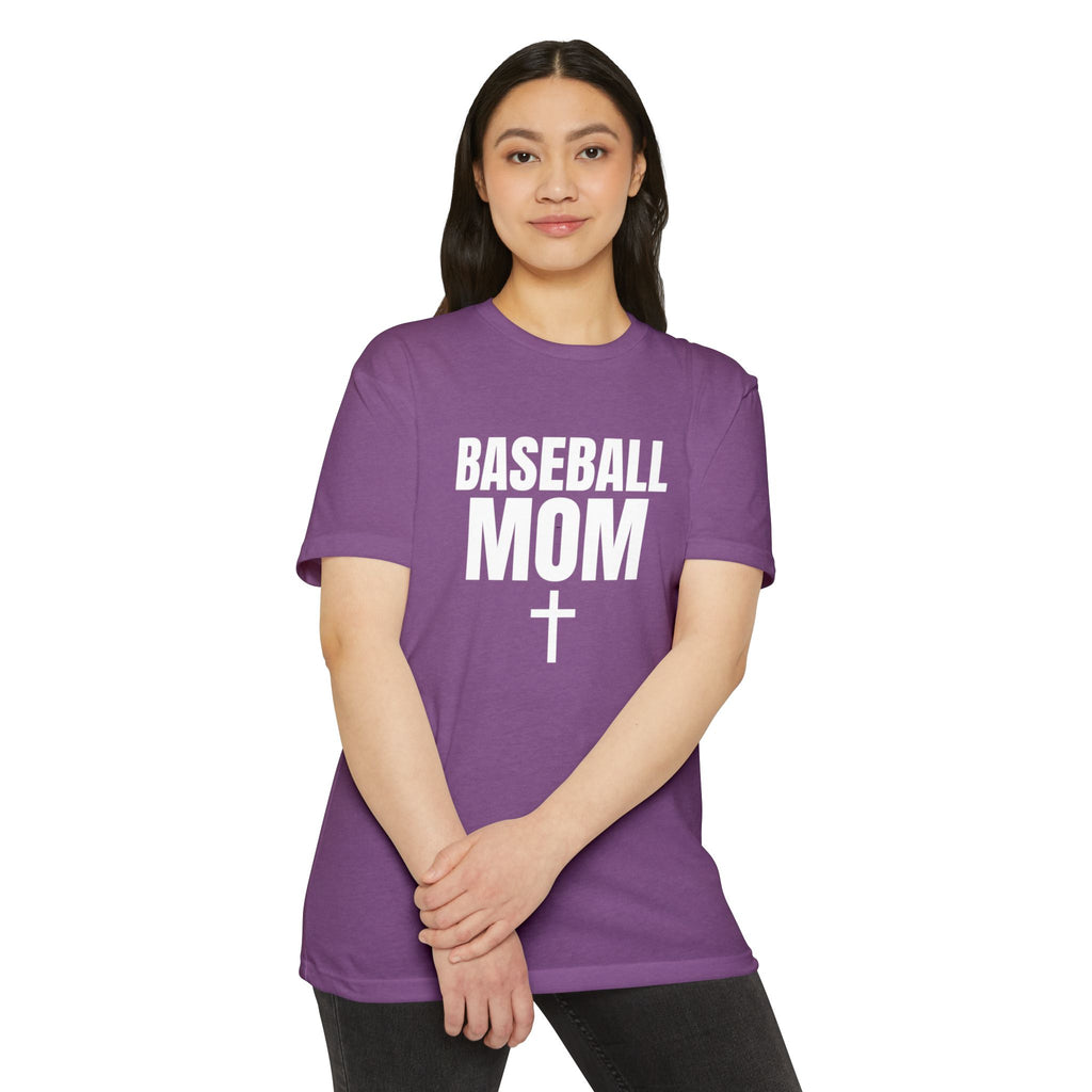 Baseball Mom T-Shirt - Custom Back Name & Number