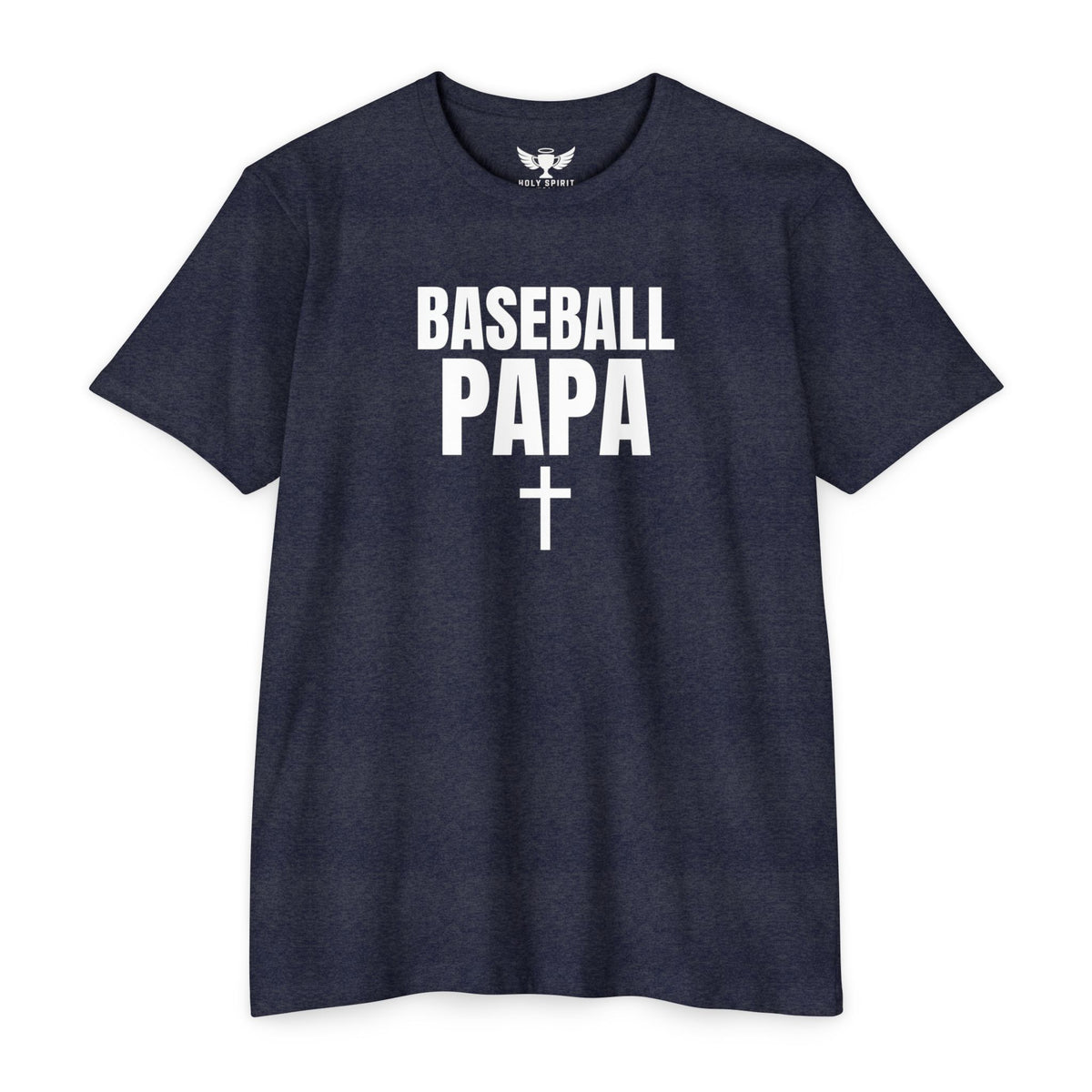 Baseball Papa T-Shirt — Custom Back Name & Number