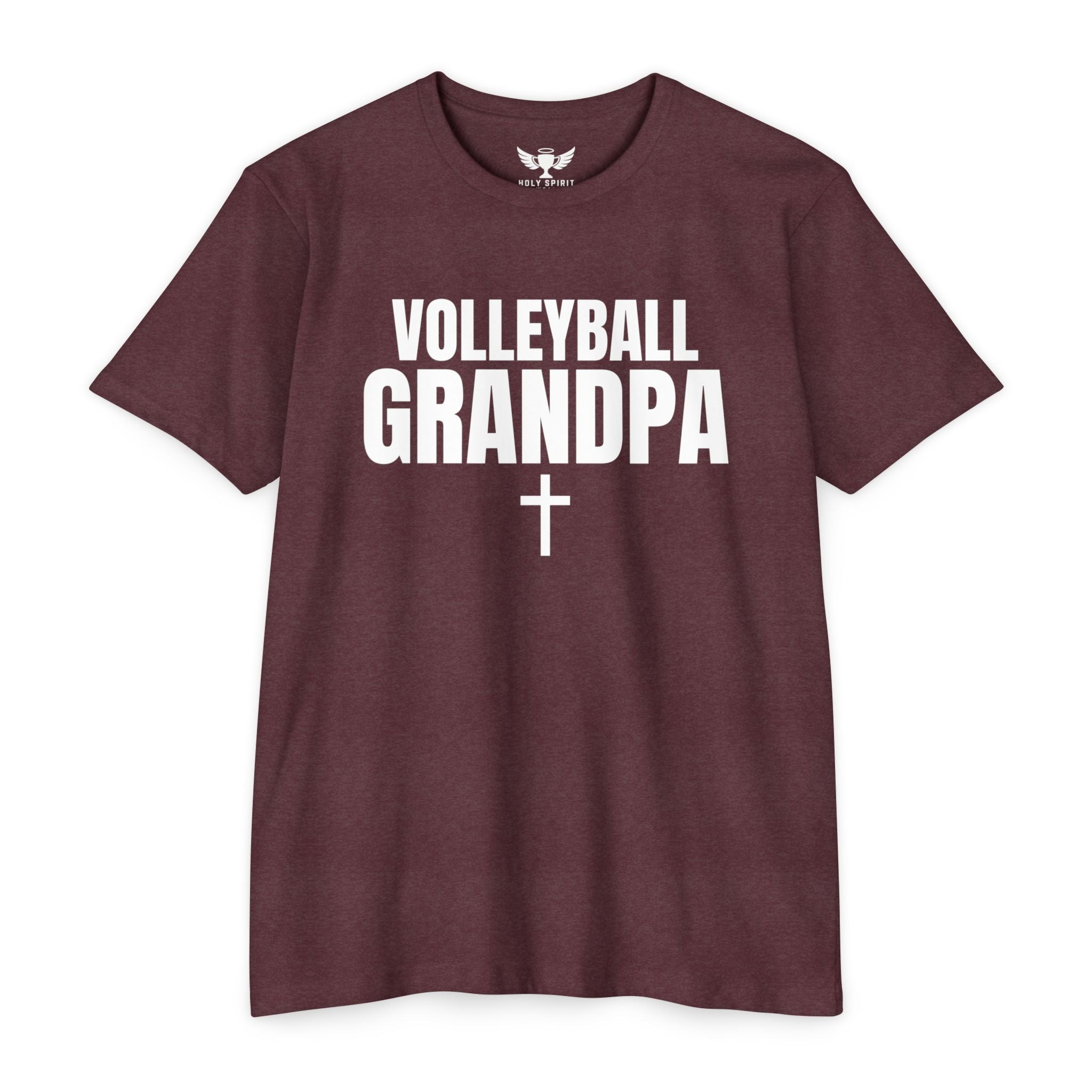 Volleyball Grandpa T-Shirt — Custom Name & Number Sports Tee
