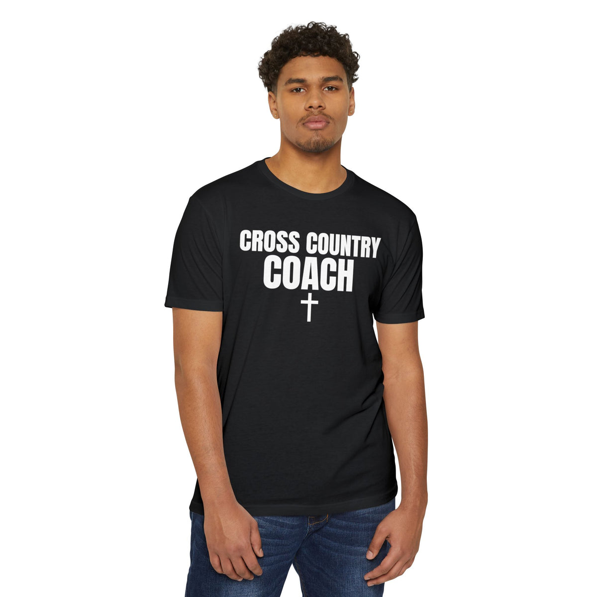 Cross Country Coach T-Shirt — Custom Name & Number Sports Tee