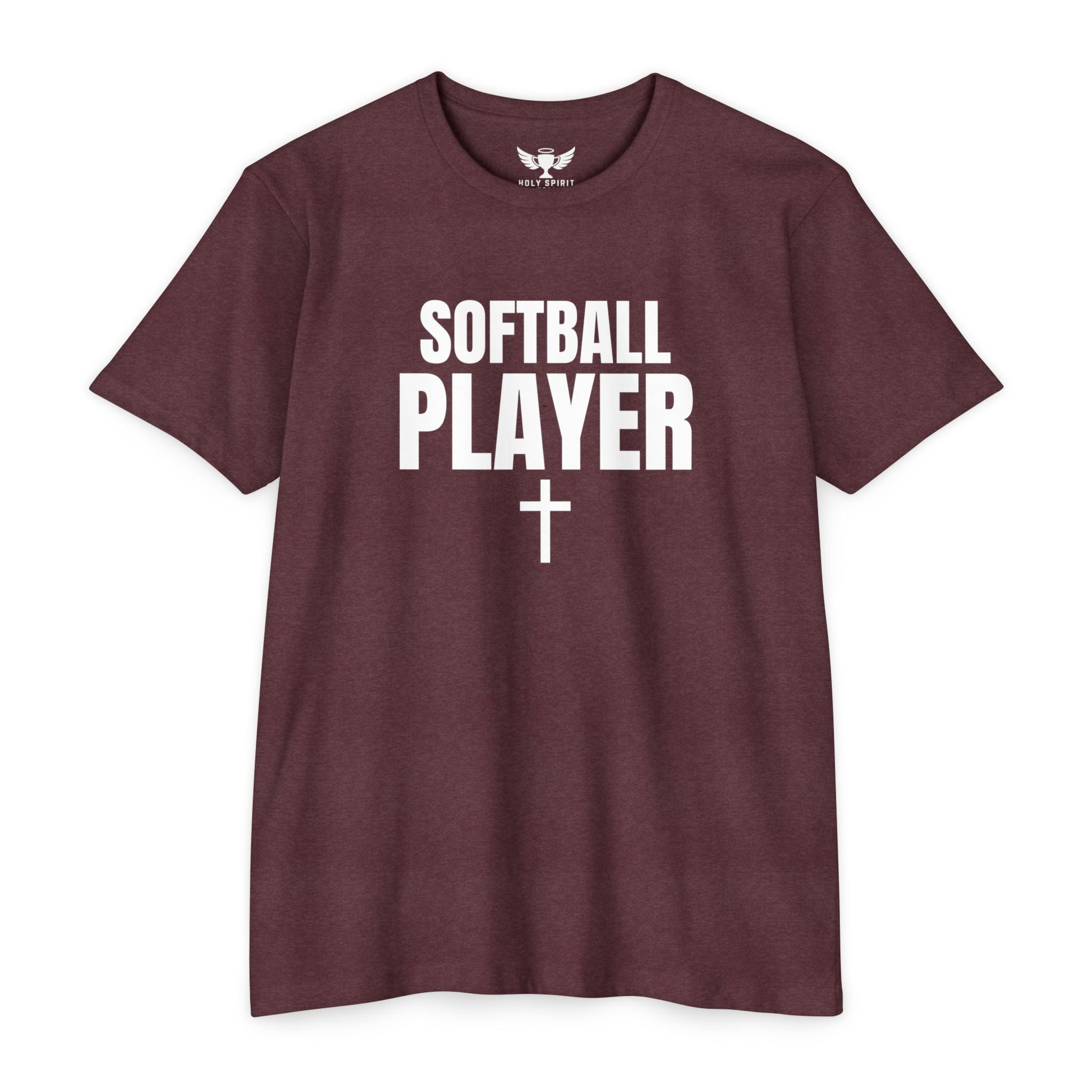 Softball Player T-Shirt — Custom Back Name & Number