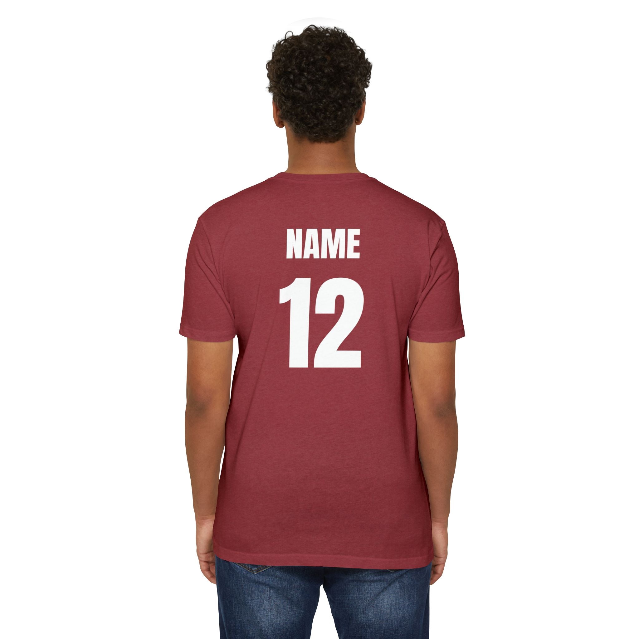 Volleyball Uncle T-Shirt — Custom Name & Number Sports Tee