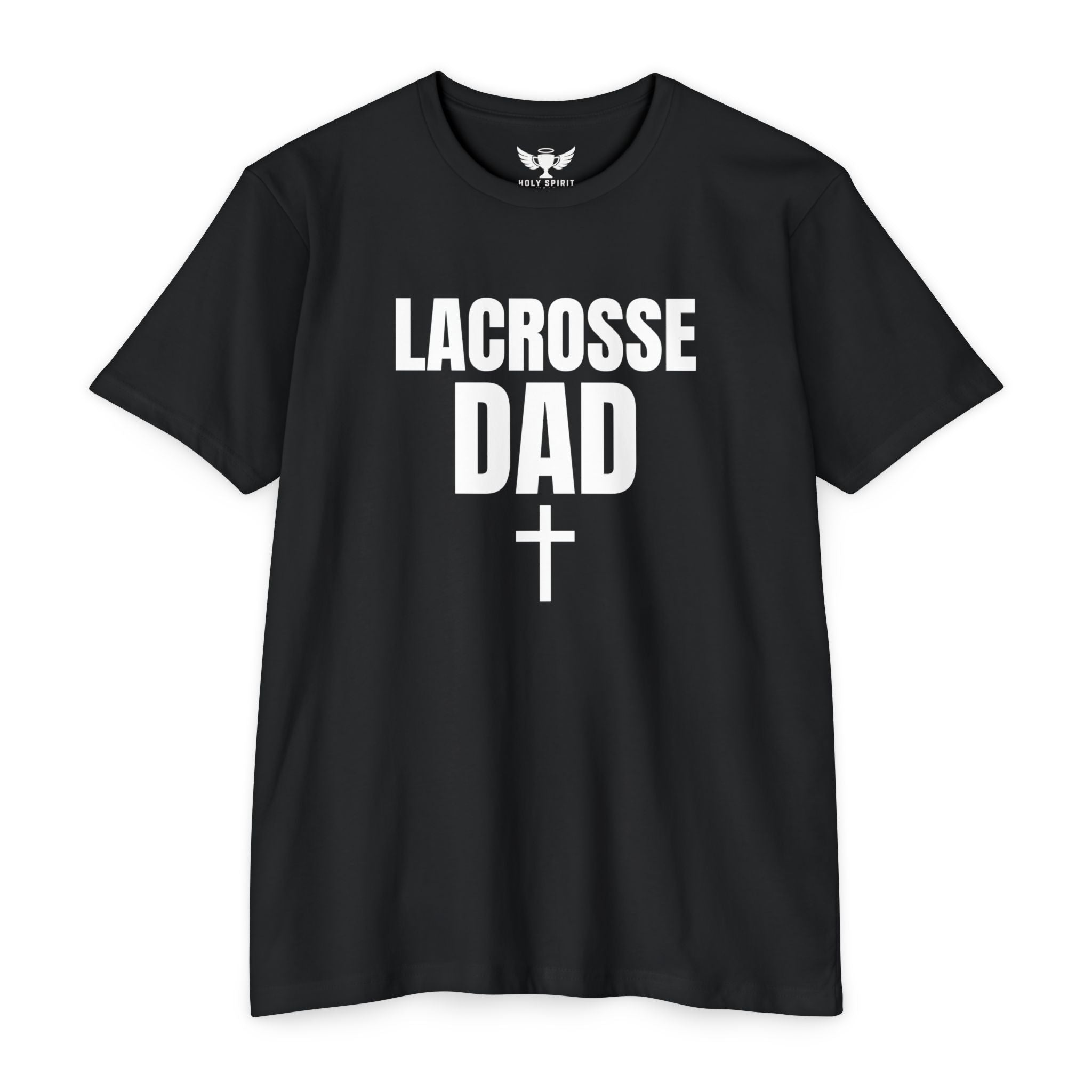 Lacrosse Dad T-Shirt — Custom Name & Number Sports Tee
