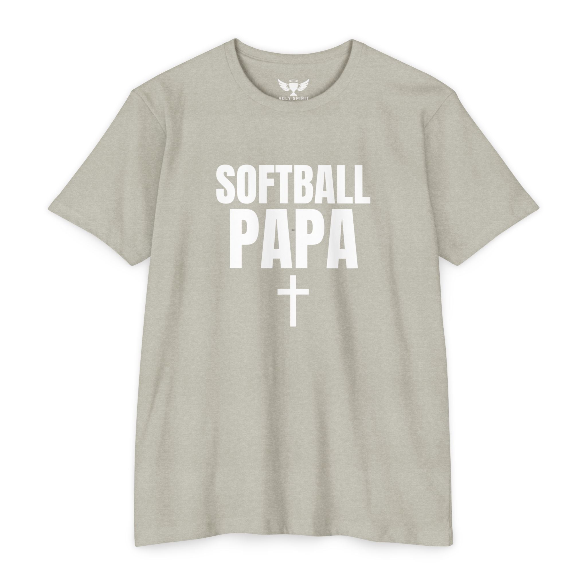 Softball Papa T-Shirt — Custom Name & Number