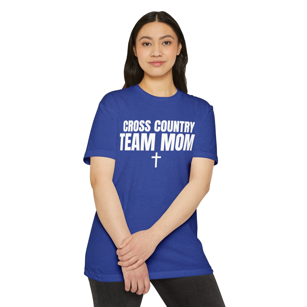 Cross Country Team Mom T-Shirt — Custom Name & Number Sports Tee