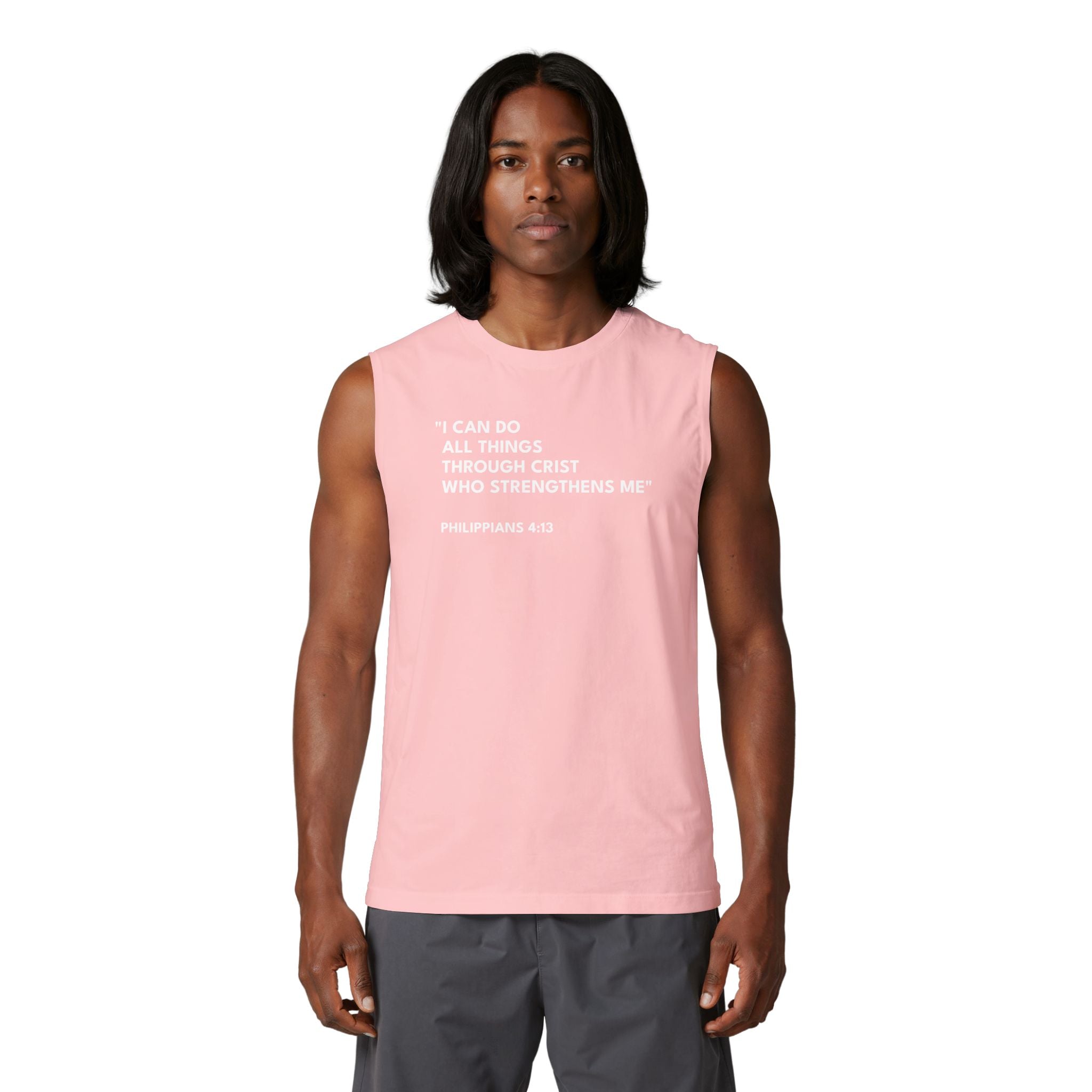 Philippians 4:13 Unisex Muscle Tank Text Logo