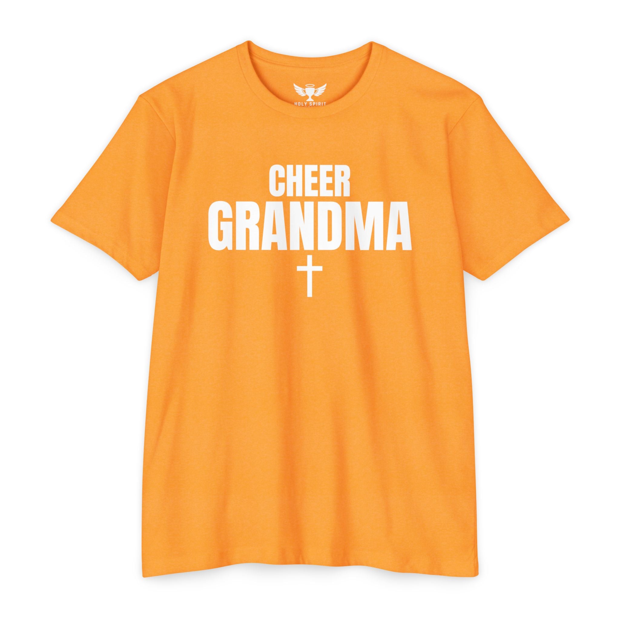 Cheer Grandma Jersey T‑Shirt — Custom Name & Number Family Spirit Tee