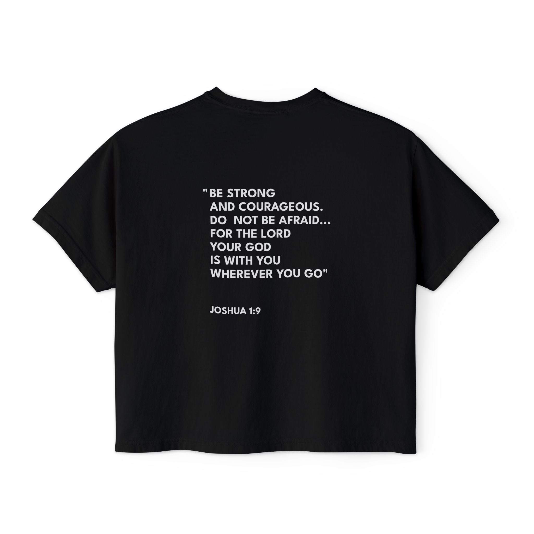 Joshua 1:9 Women's Logo Boxy Tee