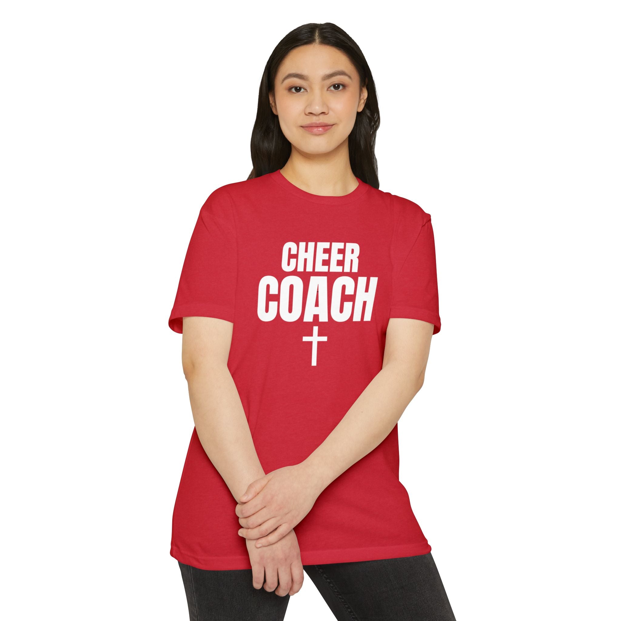 Cheer Coach T-Shirt — Personalized Back Number & Name