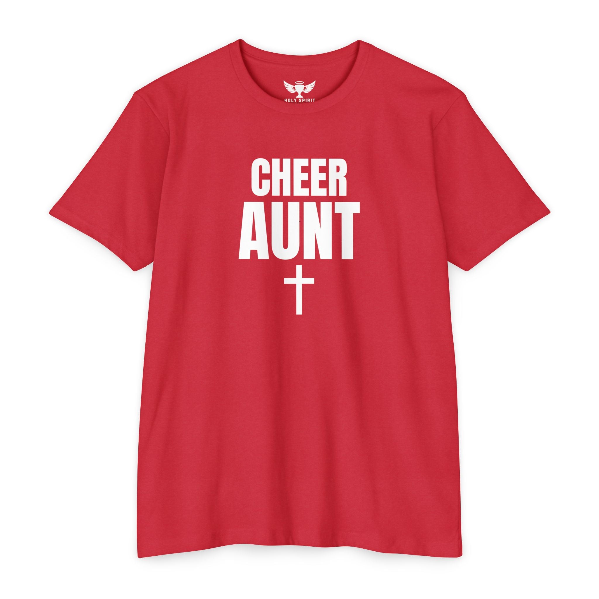 Cheer Aunt T-Shirt — Personalized Back Name & Number