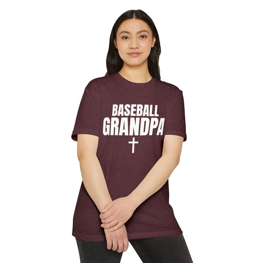 Baseball Grandpa T-Shirt — Custom Back Name & Number