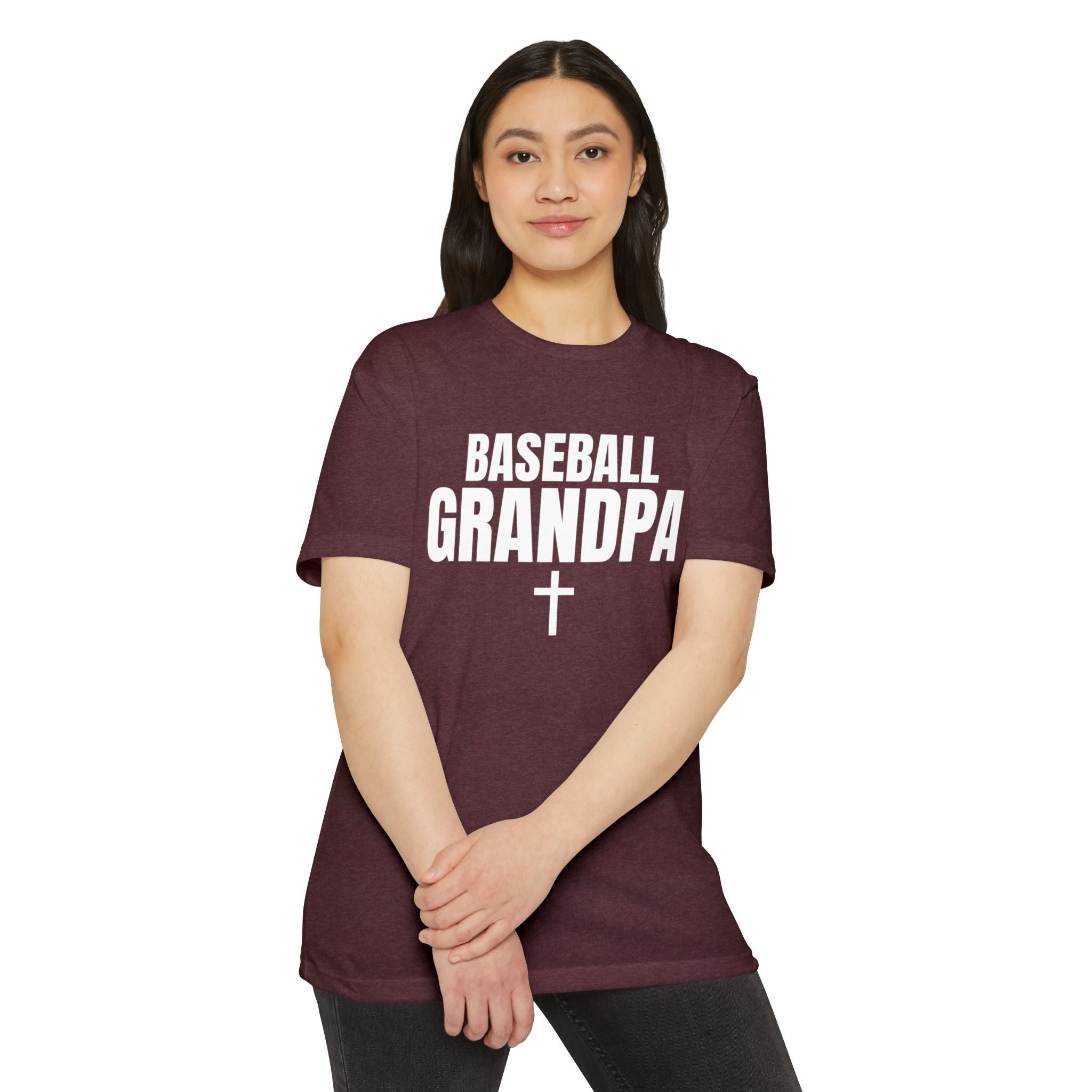 Baseball Grandpa T-Shirt — Custom Back Name & Number
