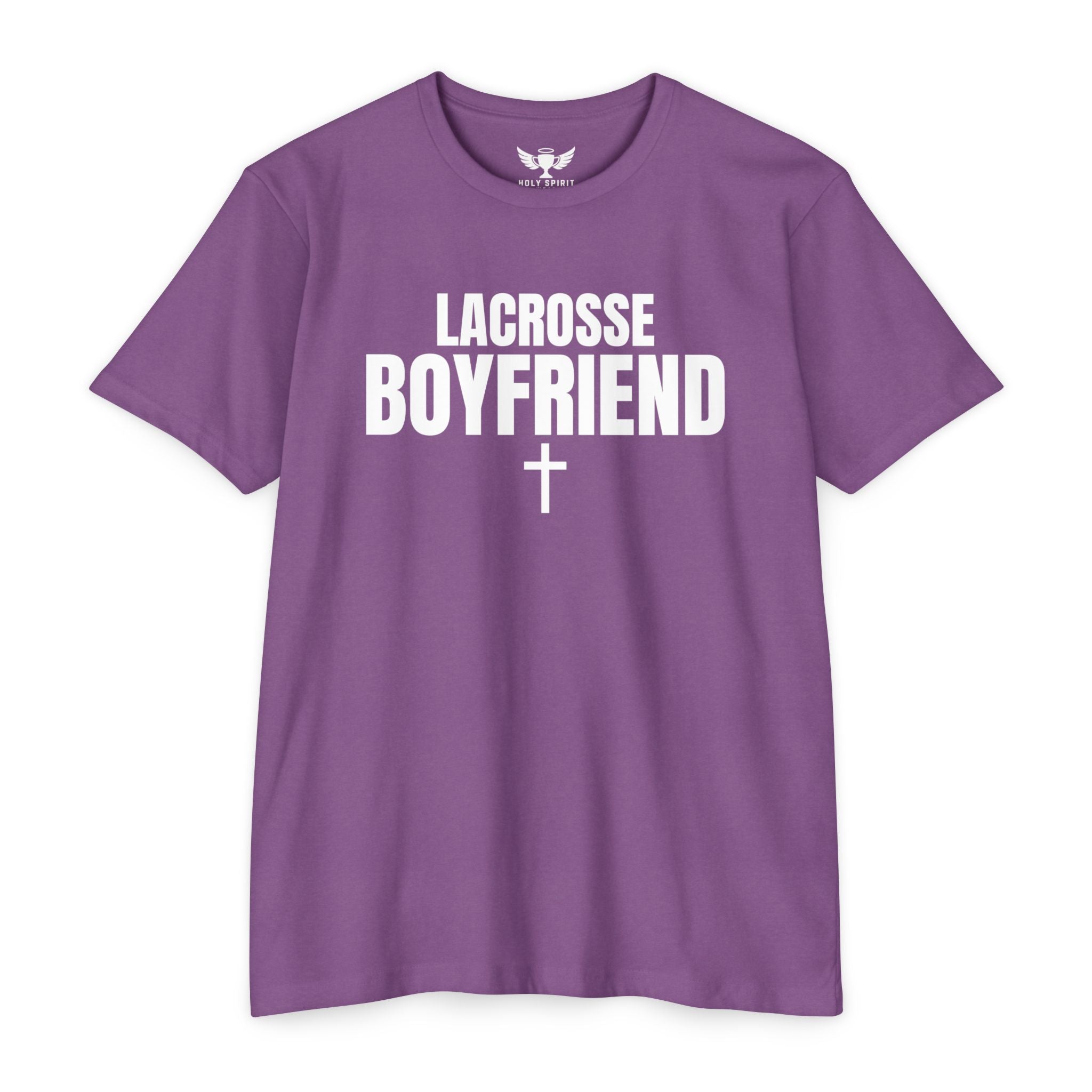 Lacrosse Boyfriend T-Shirt — Custom Name & Number Sports Tee