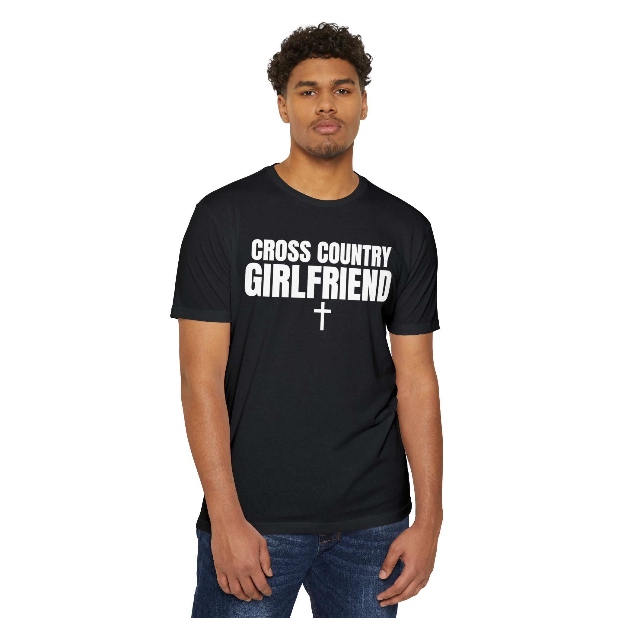 Cross Country Girlfriend T-Shirt — Custom Name & Number Sports Tee