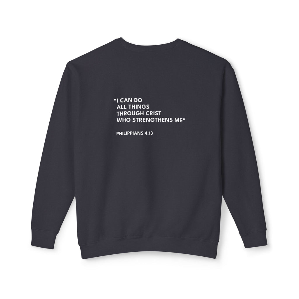 Philippians 4:13 Text Logo Crewneck Sweatshirt