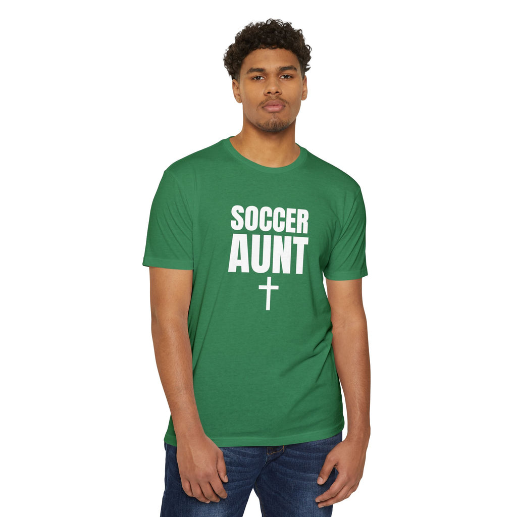Soccer Aunt T-Shirt — Customizable Back Name & Number