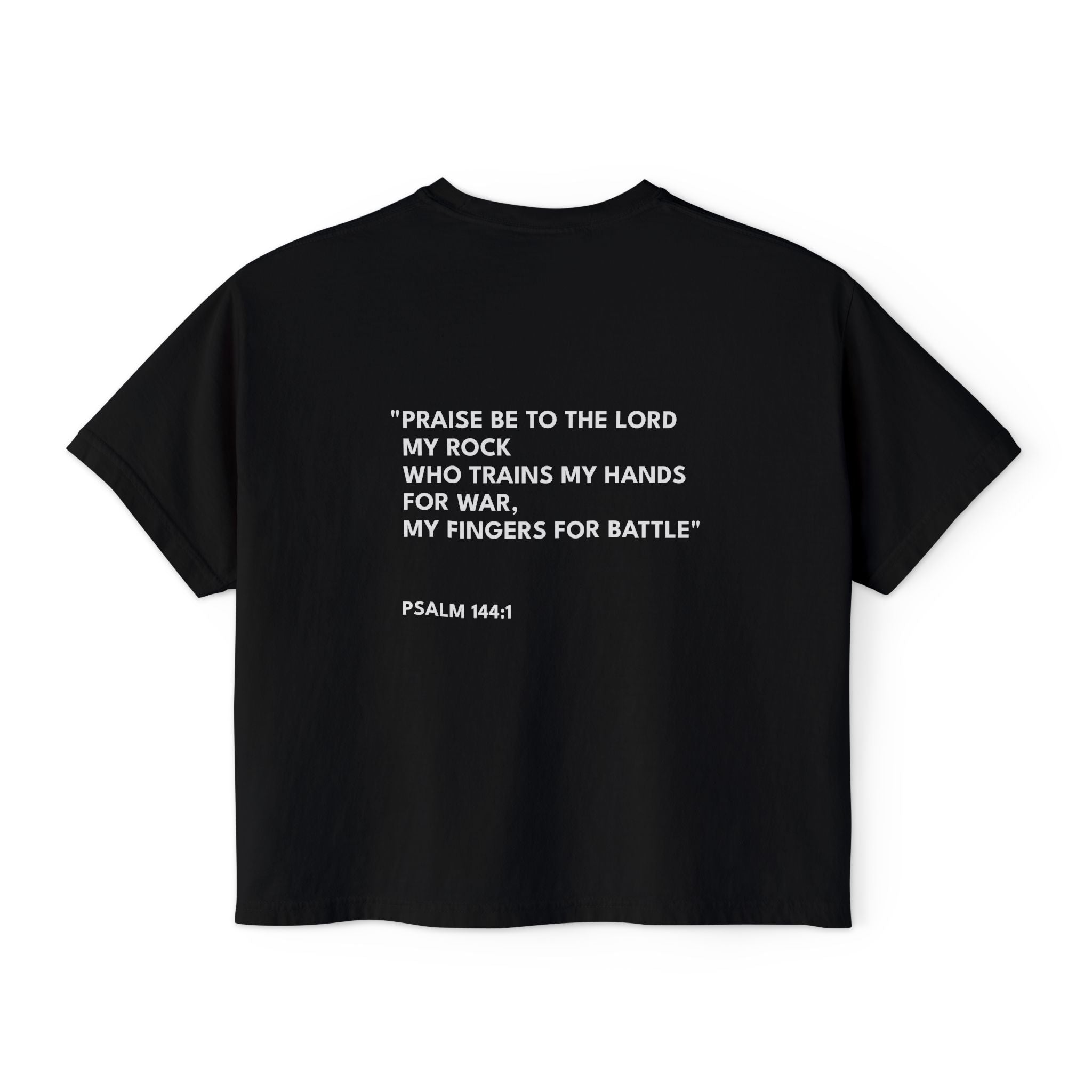 Psalm 144:1 Women's Logo Boxy Tee