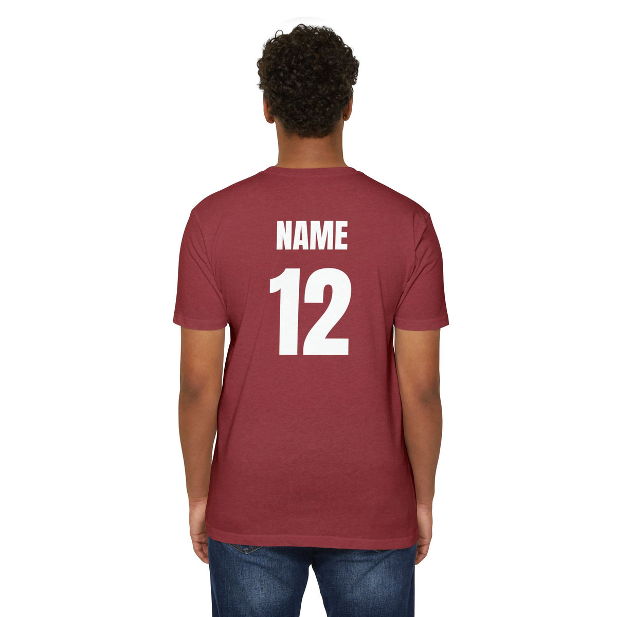 Basketball Dad T-Shirt with Cross — Custom Name & Number
