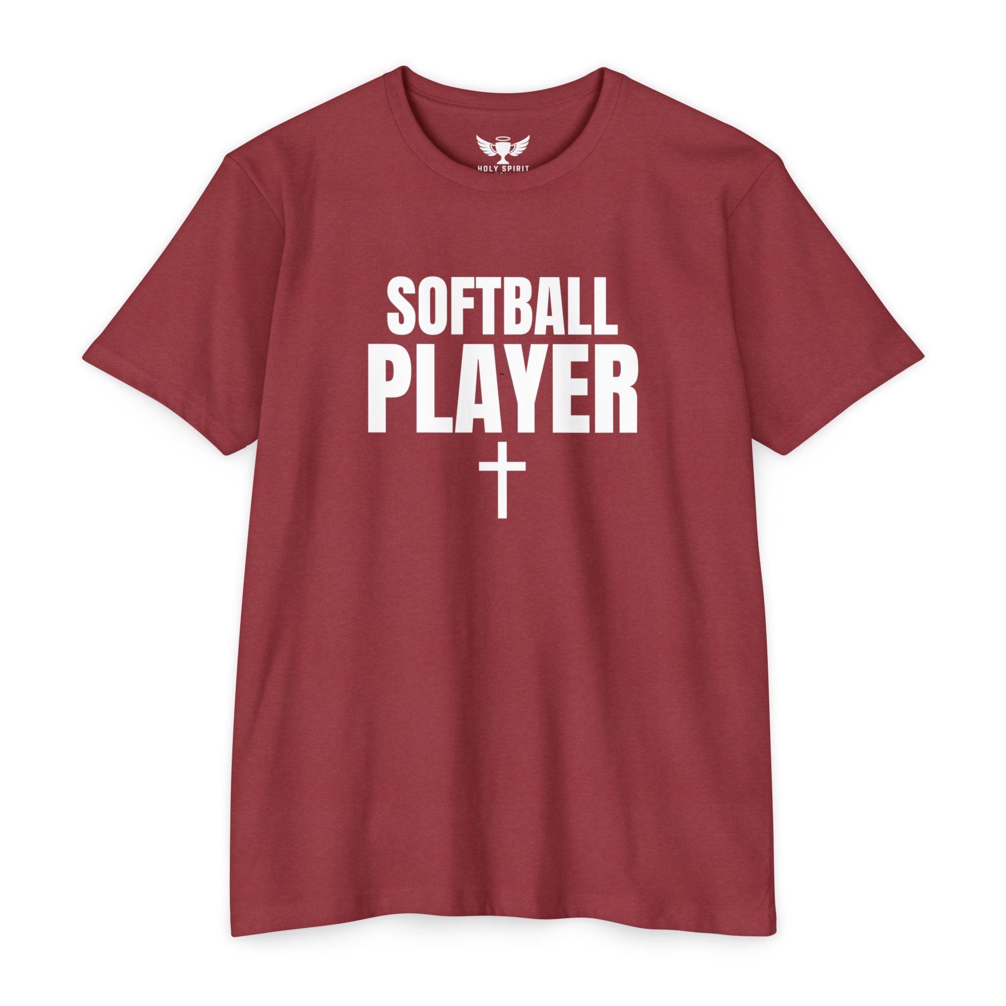 Softball Player T-Shirt — Custom Back Name & Number