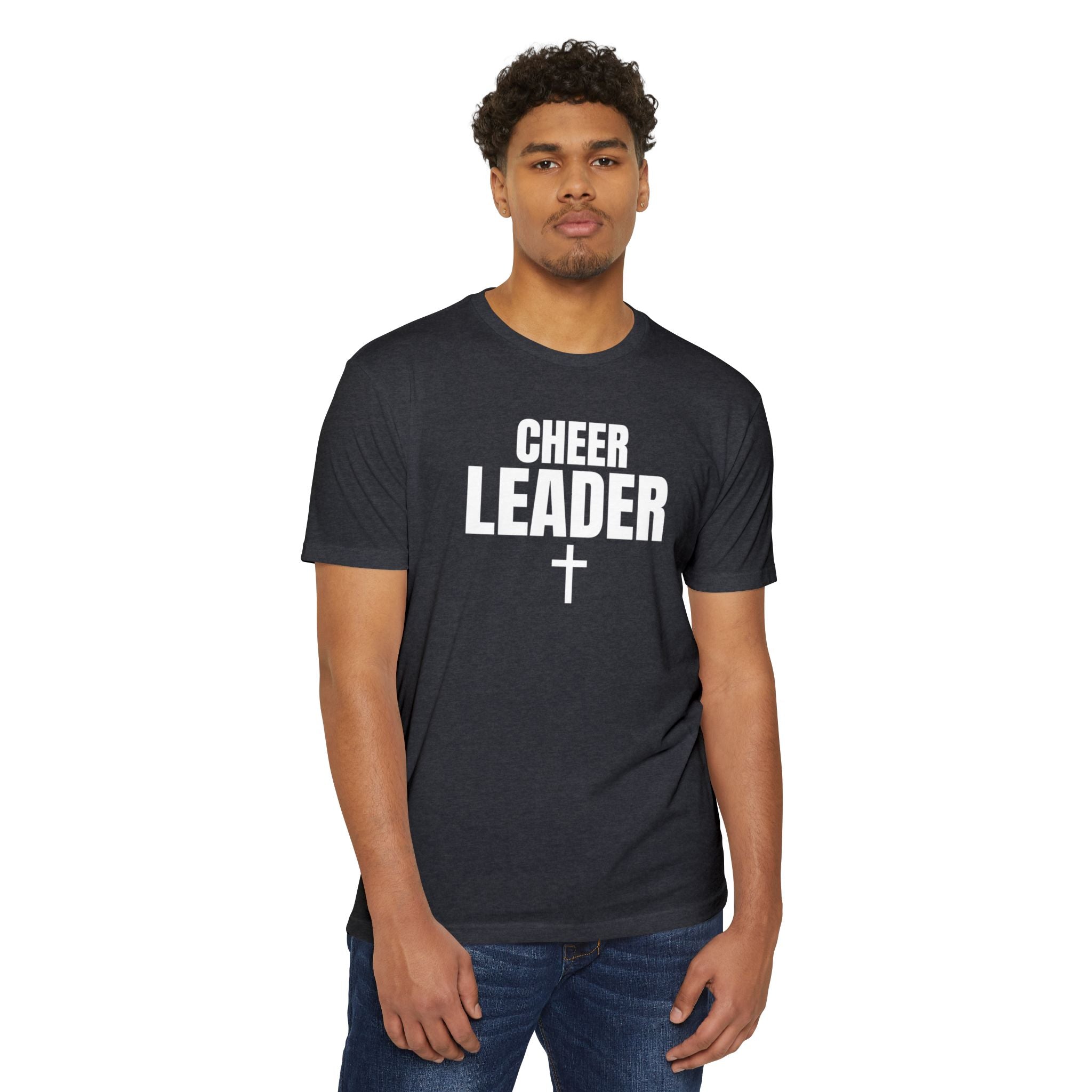 Cheer Leader T-Shirt with Cross — Personalized Back Name & Number