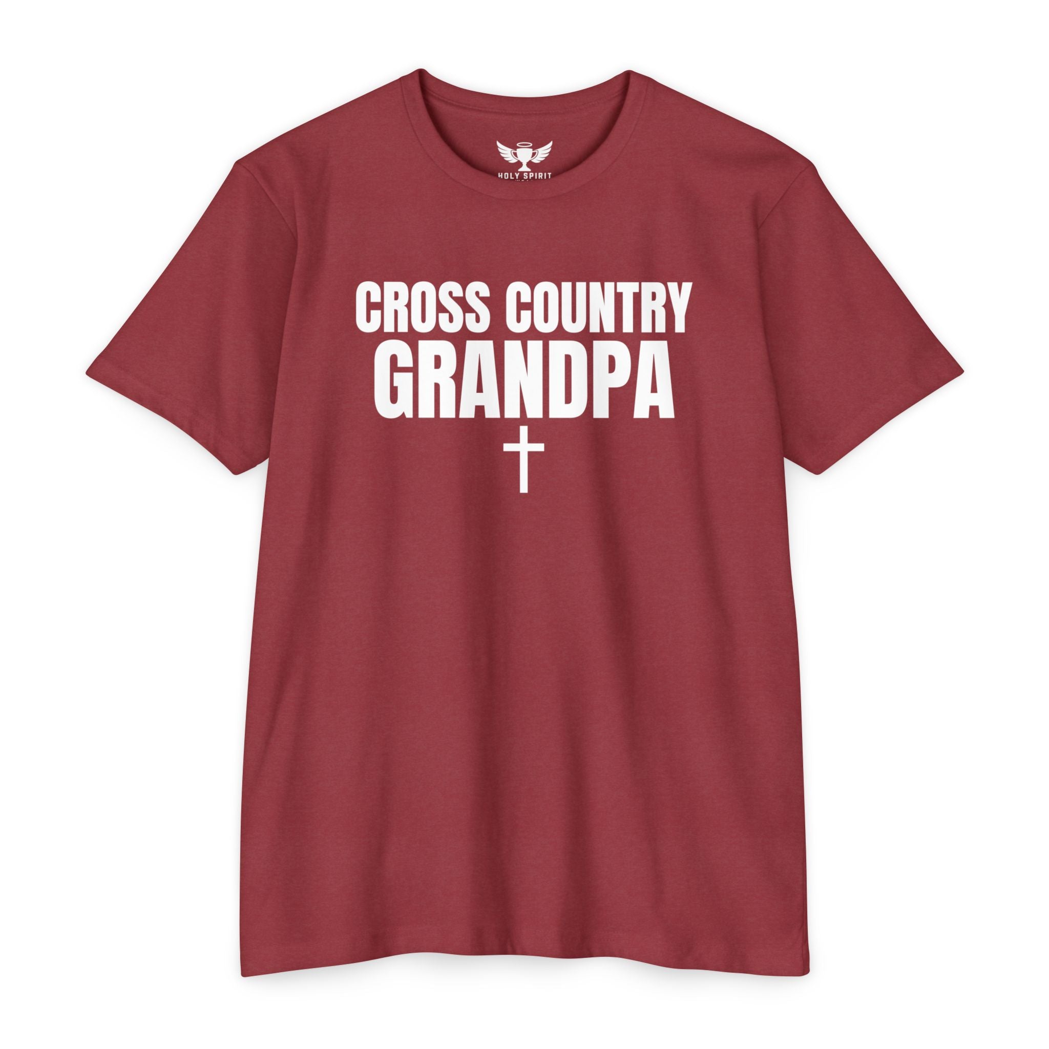 Cross Country Grandpa T-Shirt — Personalized Back Number & Name