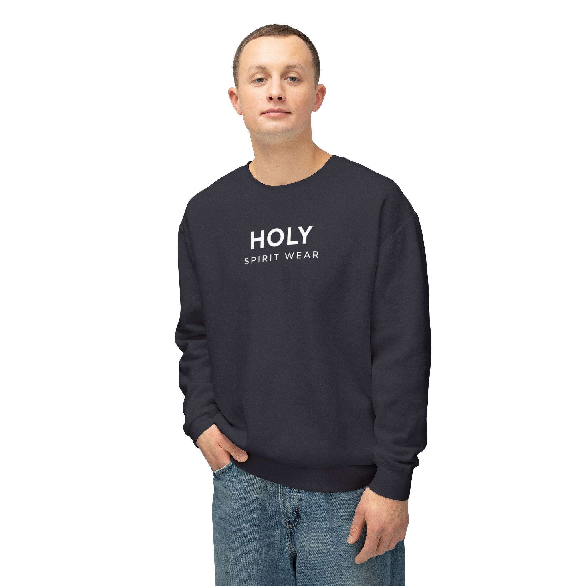 Psalm 144:1 Text Logo Crewneck Sweatshirt