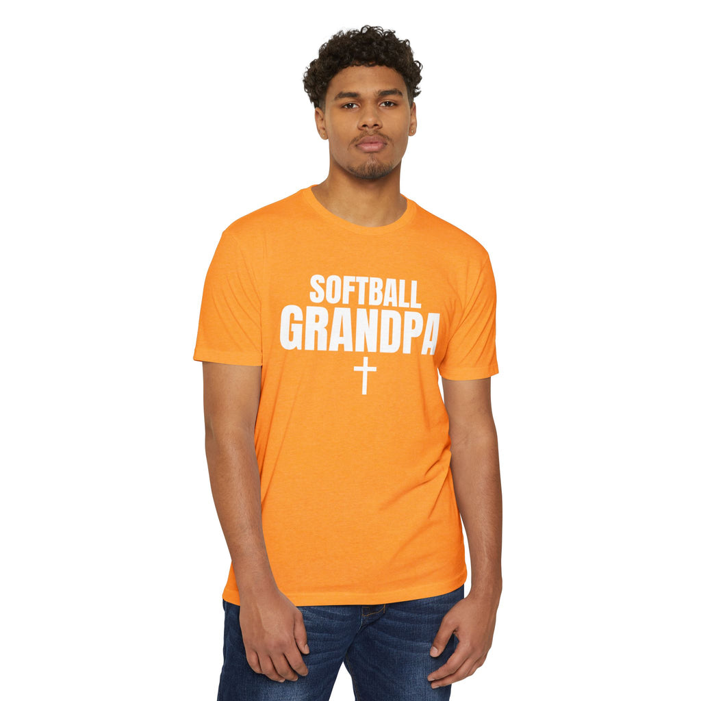 Softball Grandpa T-Shirt – Custom Back Name & Number