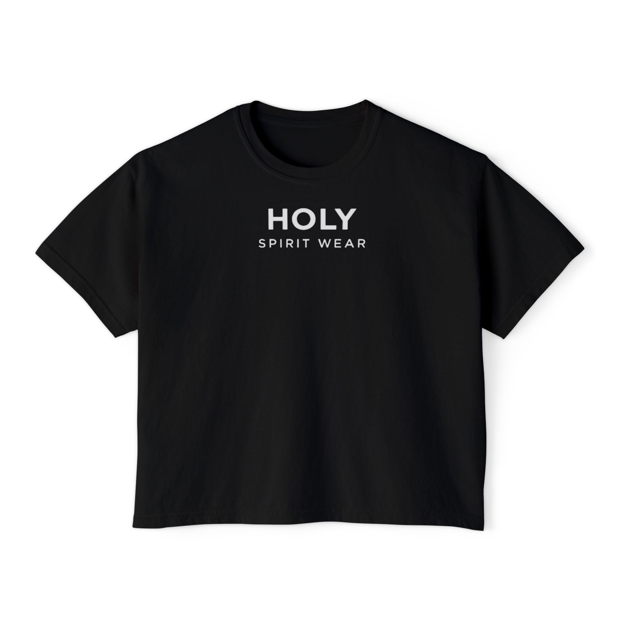Proverbs 27:17 Women's Boxy Tee/Text Logo