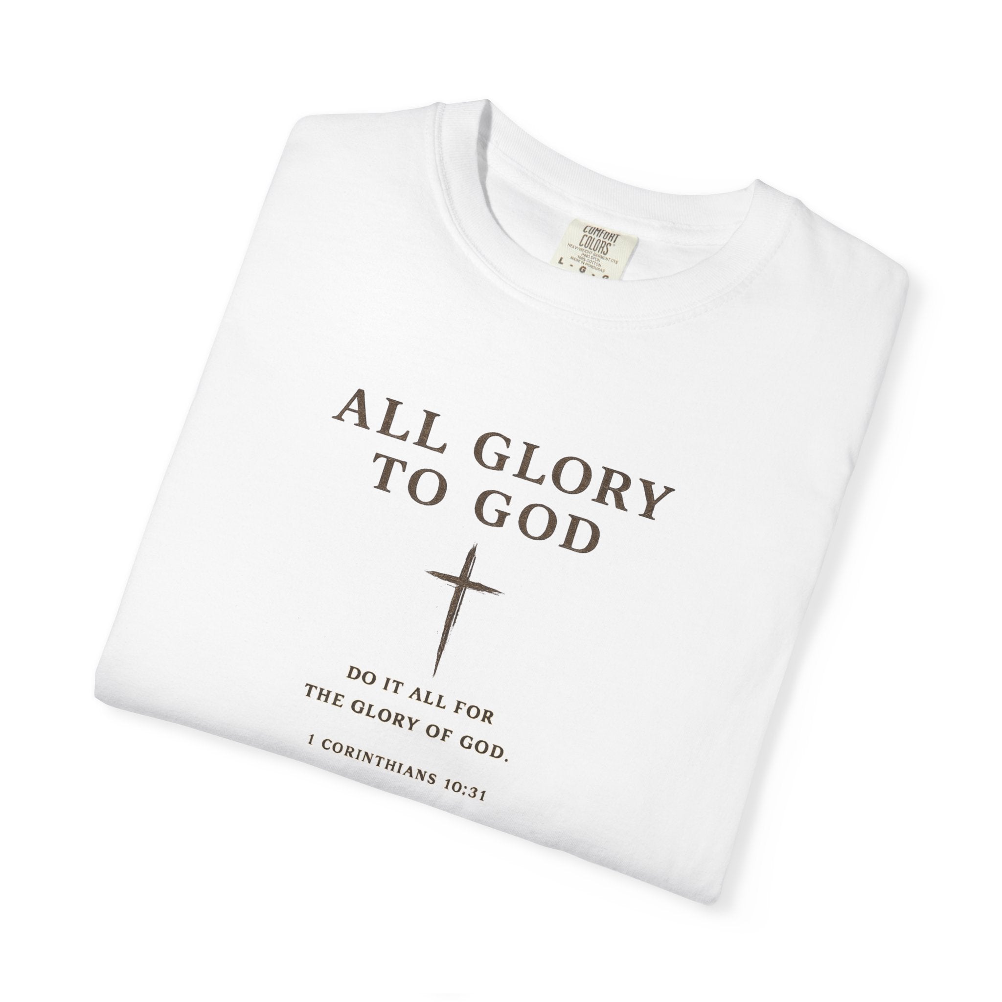 All Glory To God - Blank Back Tee — Faith-Based Athletic T-Shirt