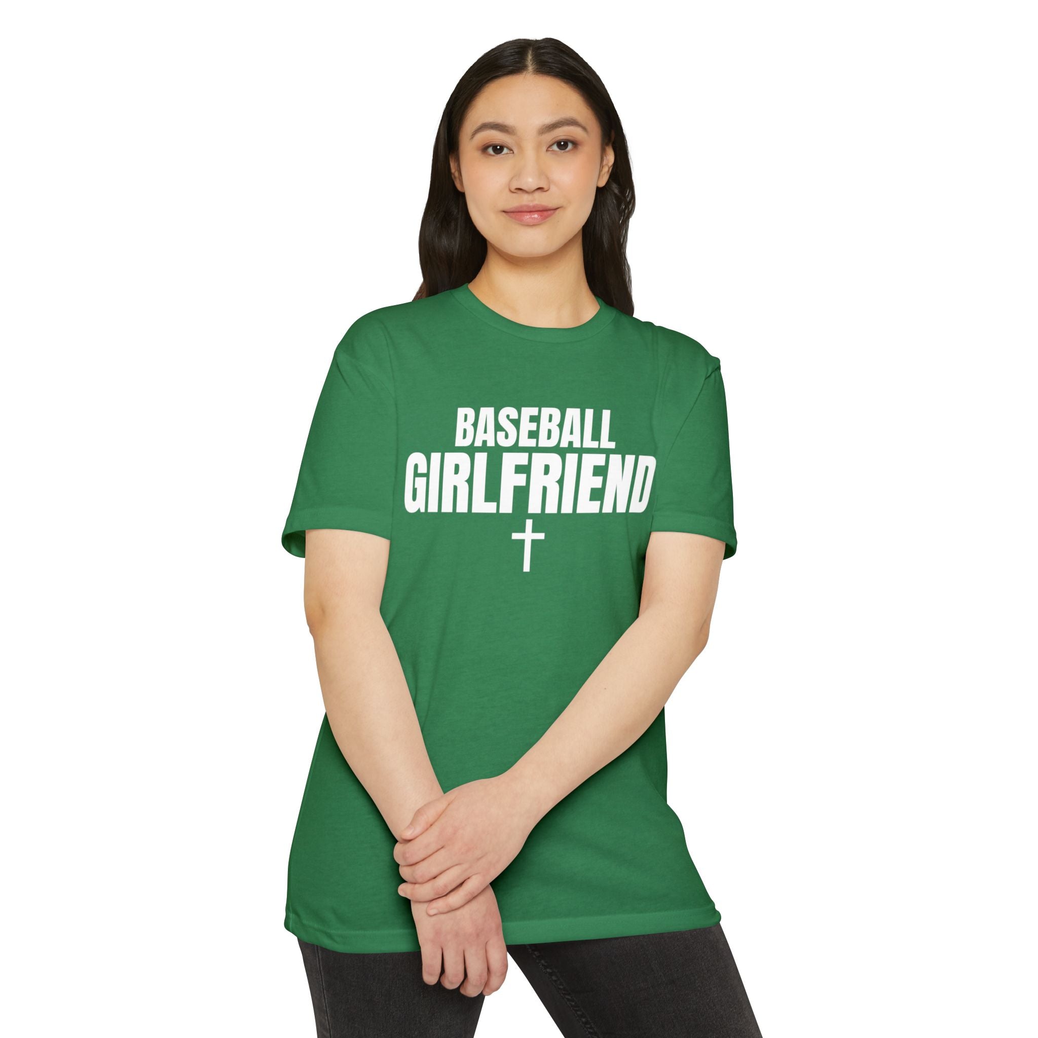 Baseball Girlfriend T-Shirt — Personalized Back Name & Number Tee